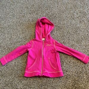 TODDLER'S JUICY COUTURE ZIP UP HOODIE 3T